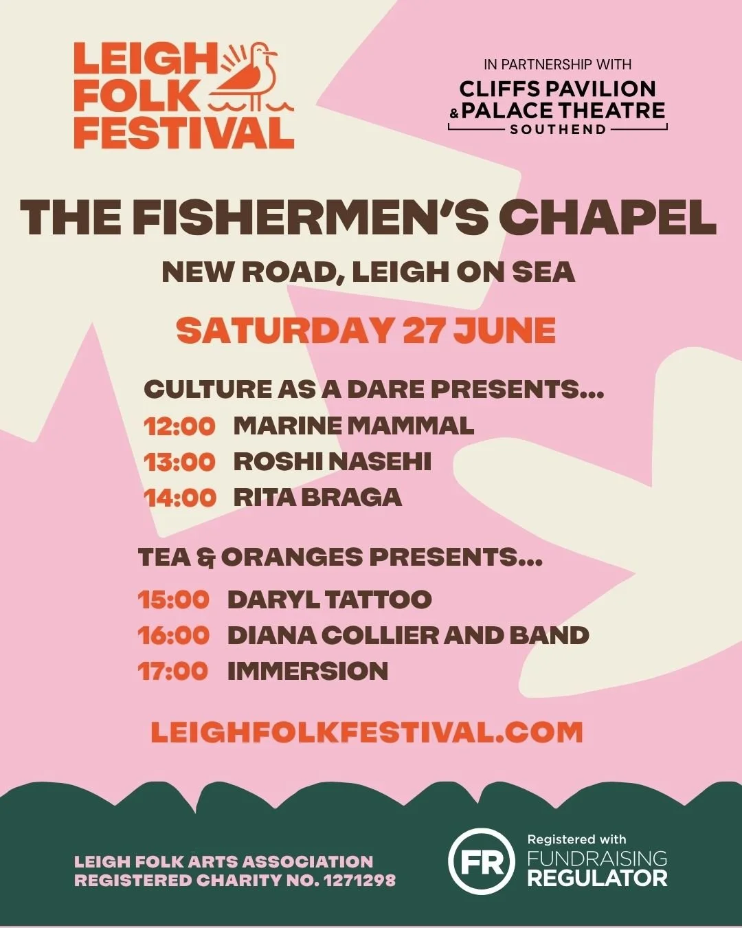 Leigh Folk Festival presents two days of intimate live music inside the beautiful 𝐅𝐢𝐬𝐡𝐞𝐫𝐦𝐞𝐧&rsquo;𝐬 𝐂𝐡𝐚𝐩𝐞𝐥 🎶✨

This much-loved festival space offers a truly special atmosphere to experience live music up close 🌿

Here&rsquo;s your f
