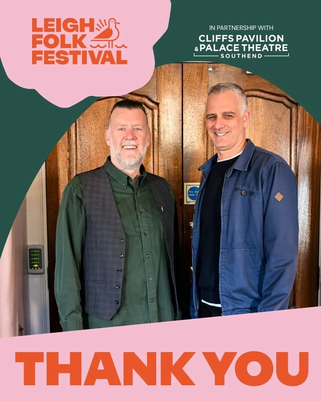 🎭✨ A huge thank you to Southend Theatres for generously supporting Leigh Folk Festival 2026. ✨🎶

🎤🎭 We're proud to work alongside an organisation that shares our passion for live performance, creativity and connecting people through the arts.

So