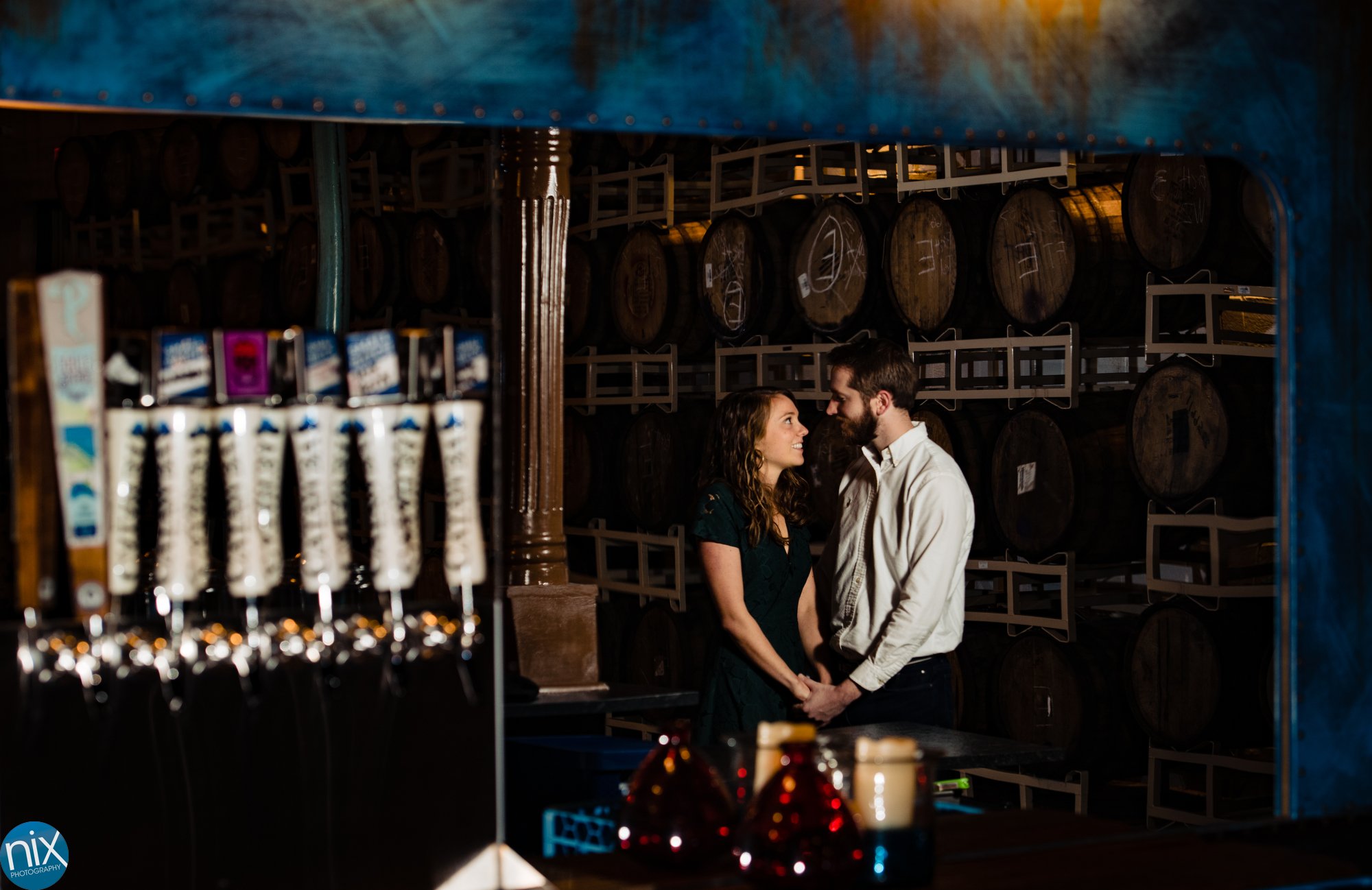Catawba Brewing Engagement Allie + Josh — North Carolina Wedding Photography