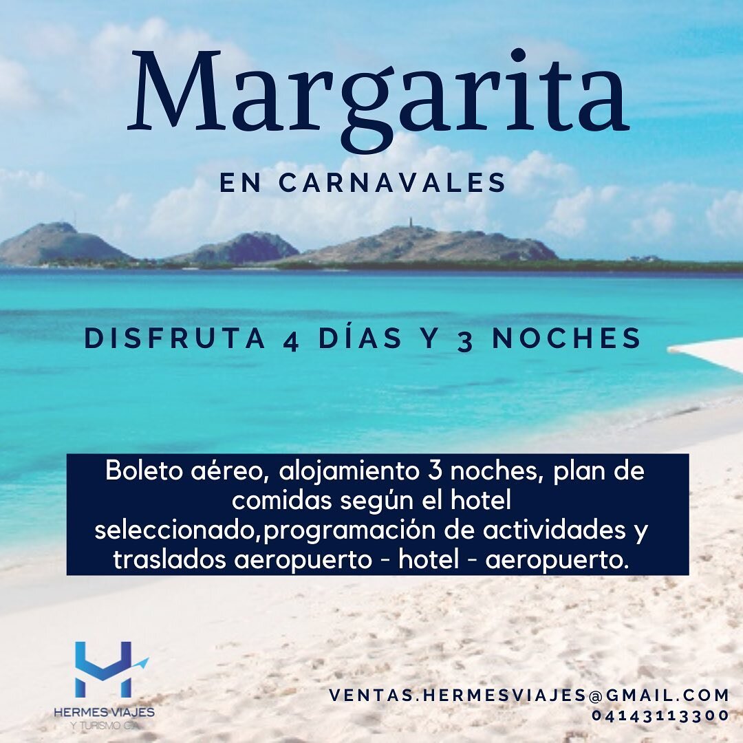 Margarita es siempre una buena idea para disfrutar buenos momentos en familia, con amigos o en pareja, cualquier motivo de viaje en Margarita ser&aacute; excelente!!!🏝

Sonrisas y buenas historias llenar&aacute;n tus d&iacute;as estos carnavales en 