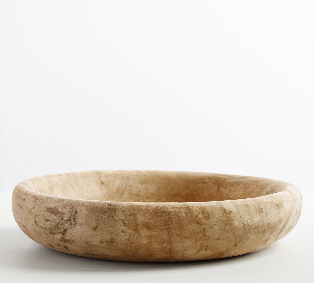 Nordic Wood Bowl, Light Wash