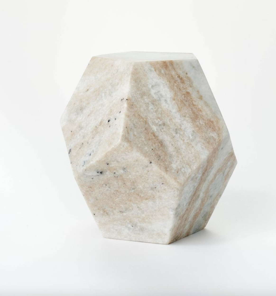 Faceted Marble Decorative Figurine