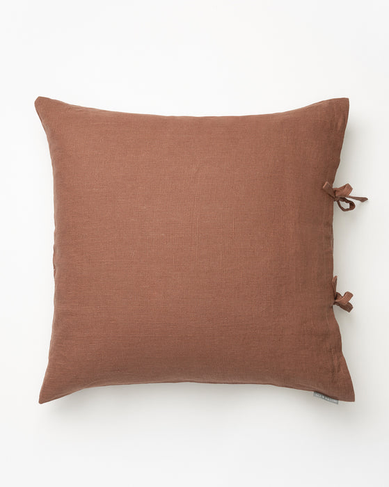 Kara Linen Pillow Cover, Rust