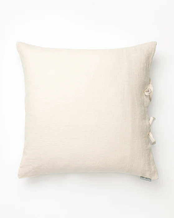 Kara Linen Pillow Cover, White