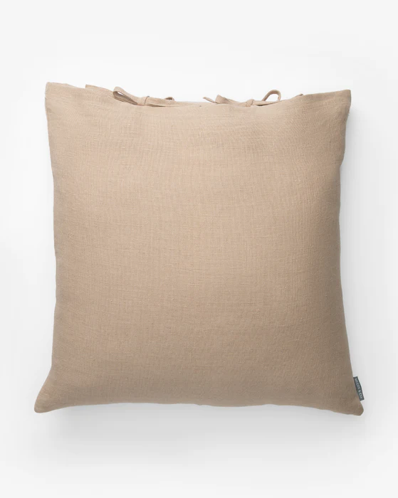 Kara Linen Pillow Cover, Nougat