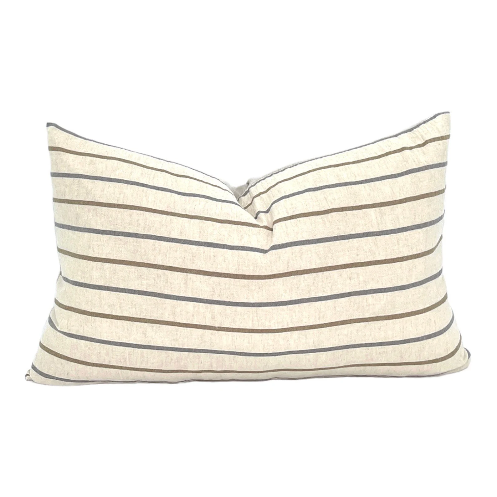 Chiangmai Brown &amp; Grey Striped Pillow Cover