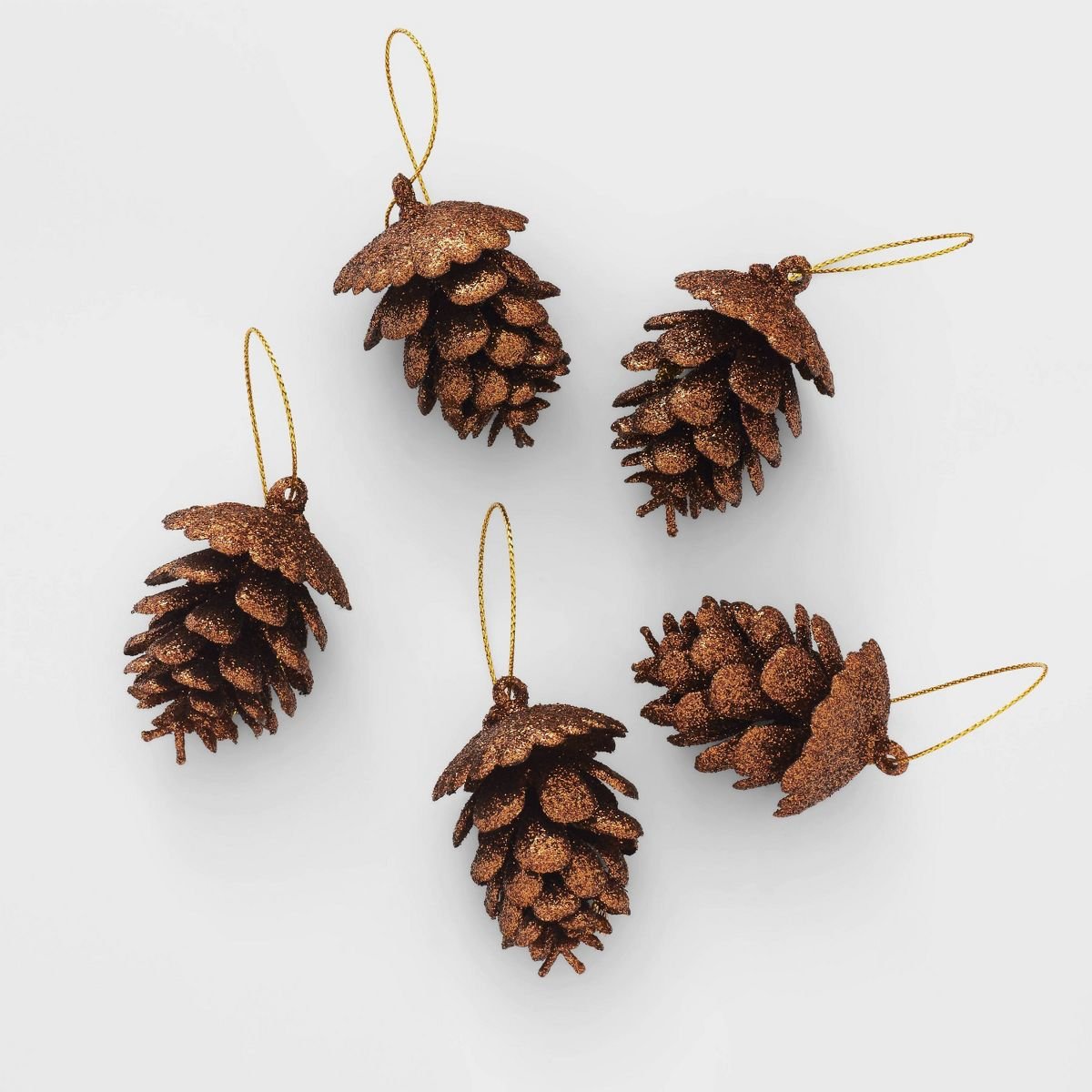 Glittered Pine Cone Ornaments