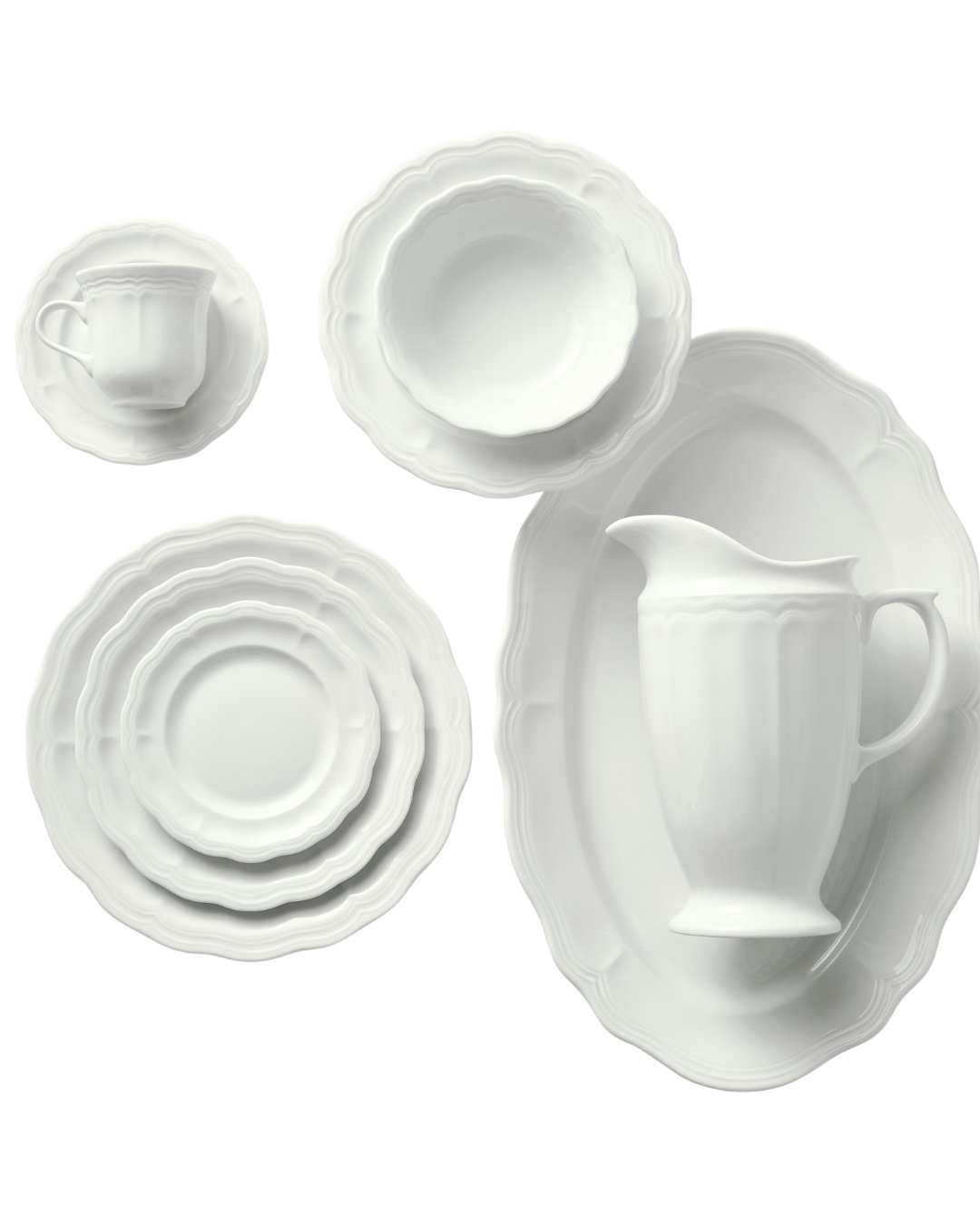 Pillivuyt Queen Anne Porcelain Dinnerware Collection