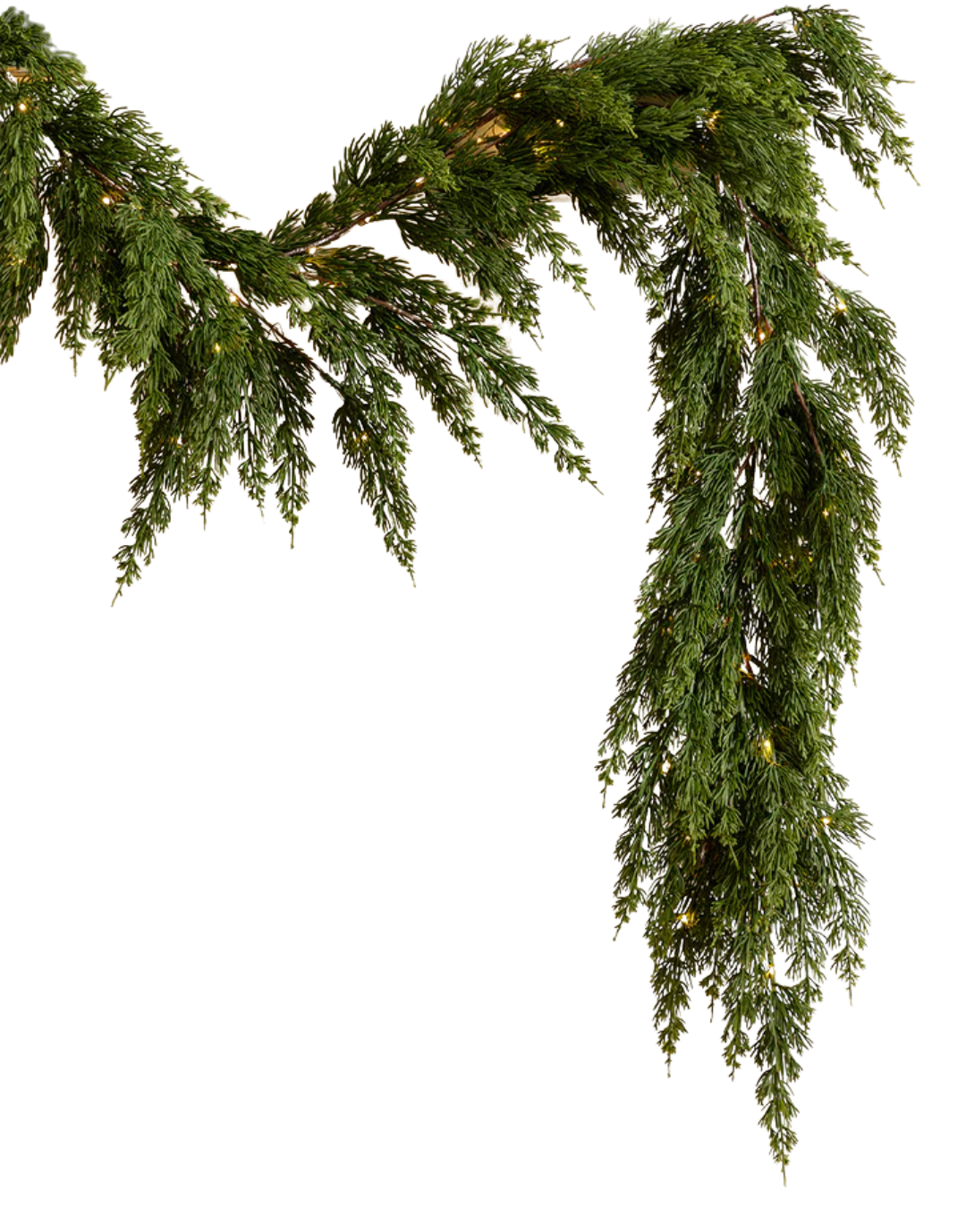 6' Pre-Lit Faux Cedar Garland