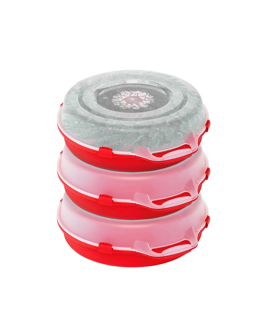 Homz 24 Inch Holiday Wreath Storage Box (Set of 3)