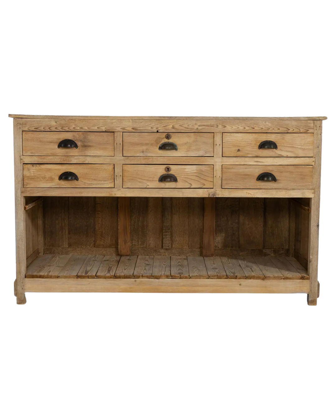 1900s French Pine Shop Counter