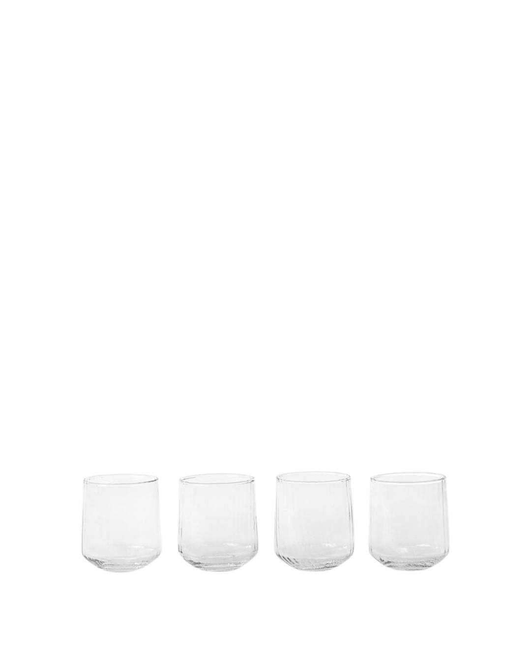 Ribbed Short Drinking Glasses