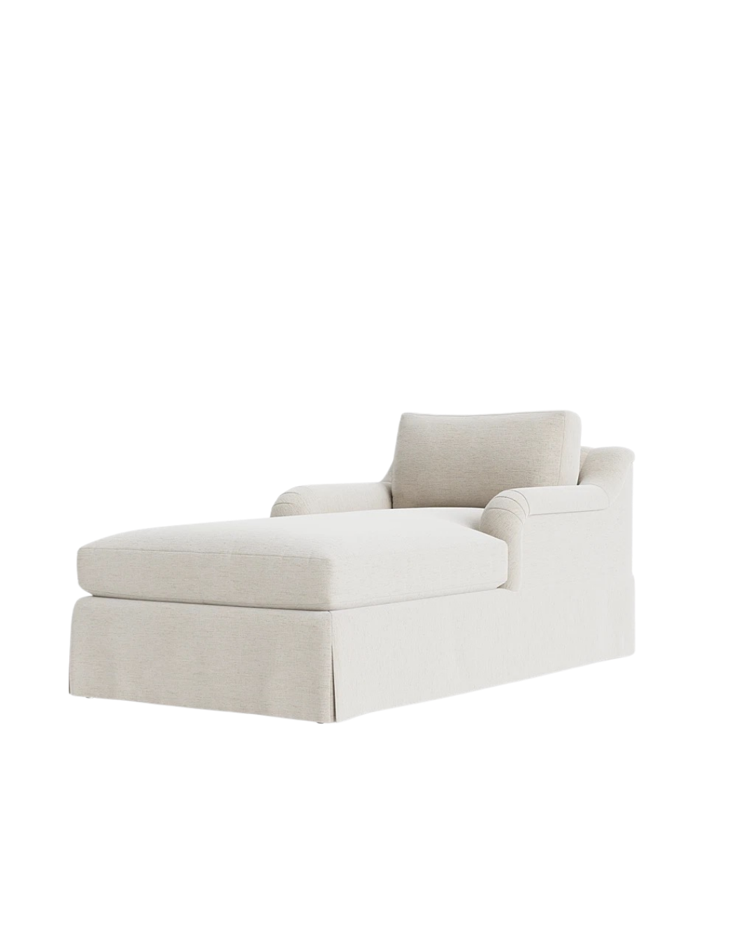 Lucille Skirted English Roll Arm Chaise