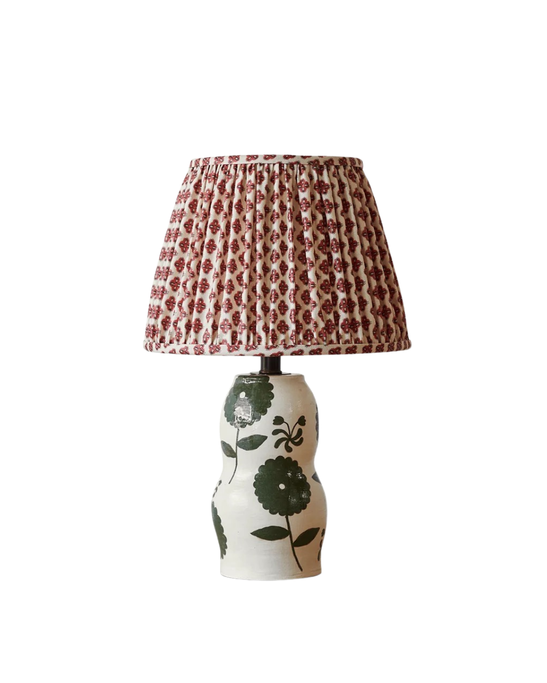 Green Floral Table Lamp