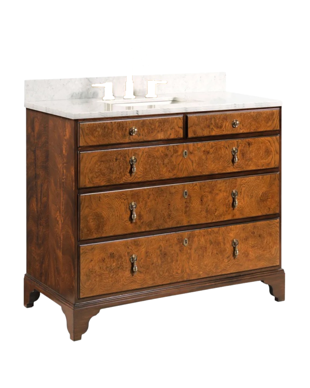 Burl Wood Vanity Chest