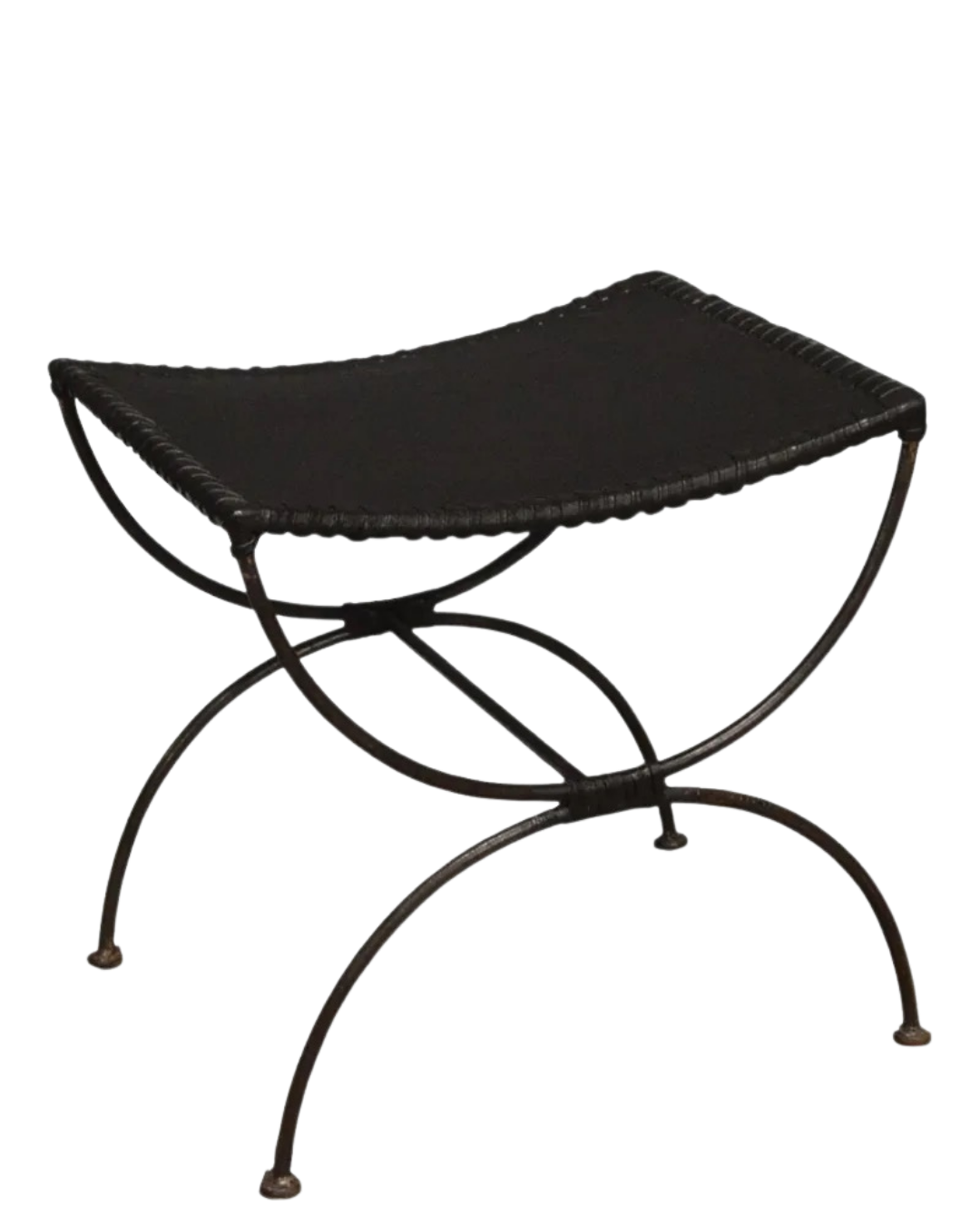 Gregory Leather and Iron Stool