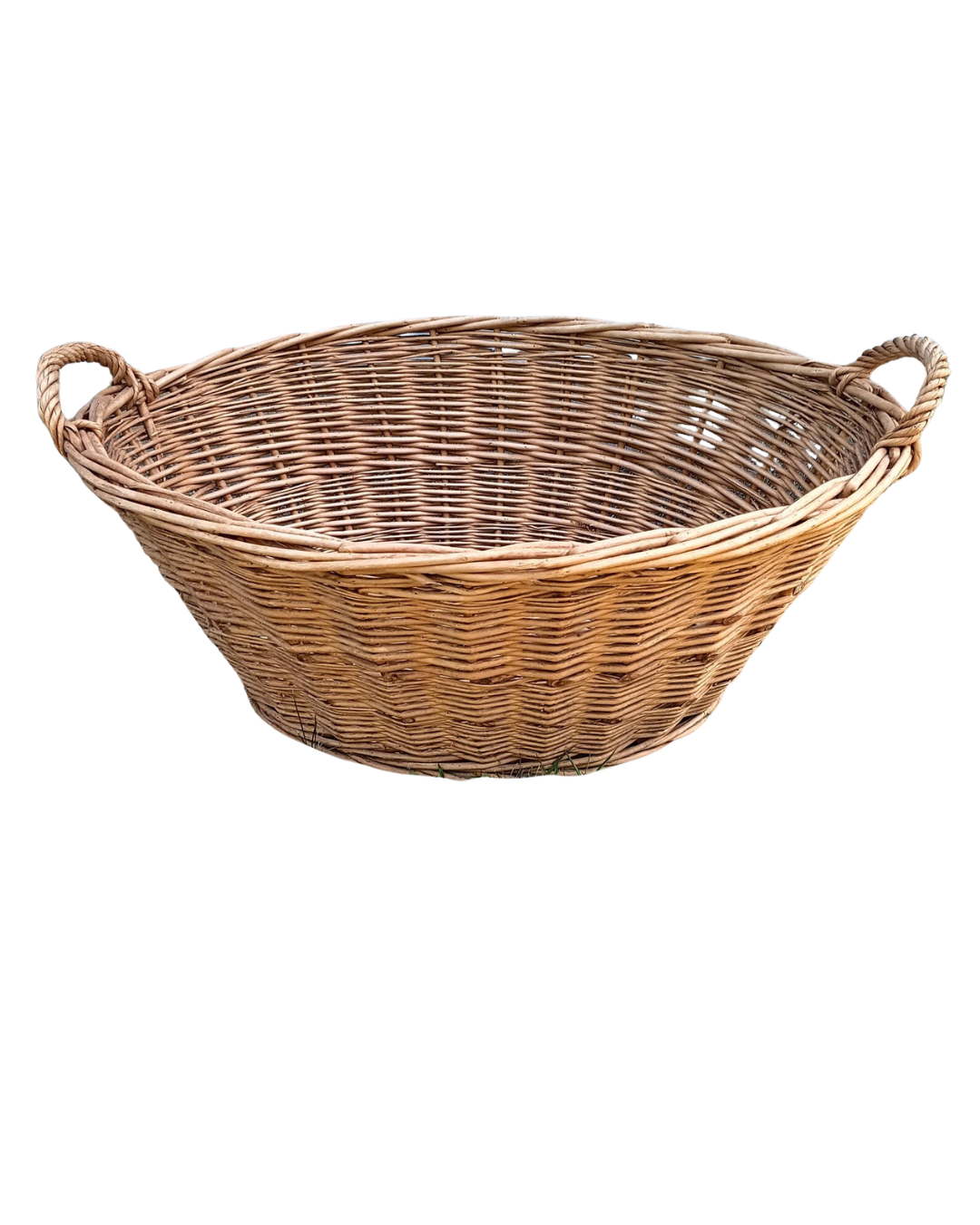 Oval Wicker Laundry Basket with Handles
