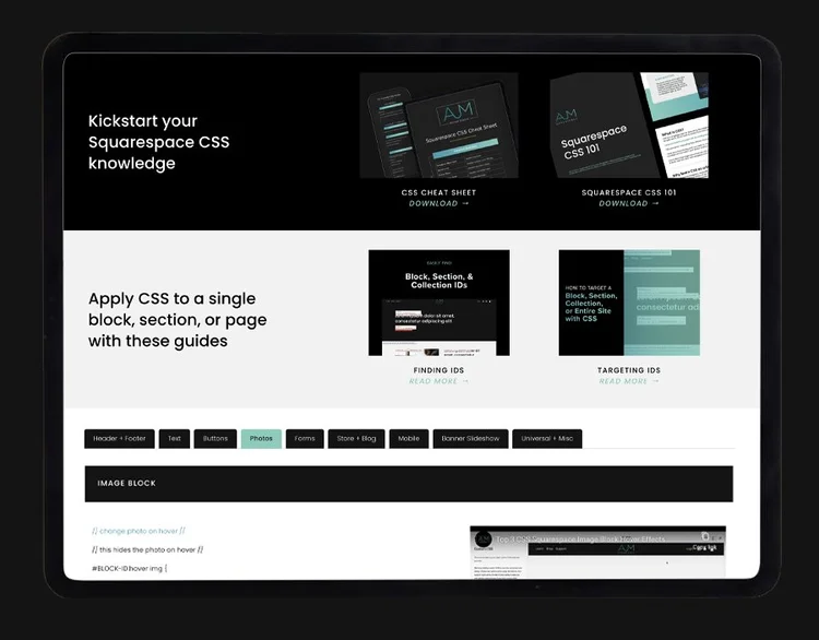 75+ Squarespace Custom CSS Codes CSS Library