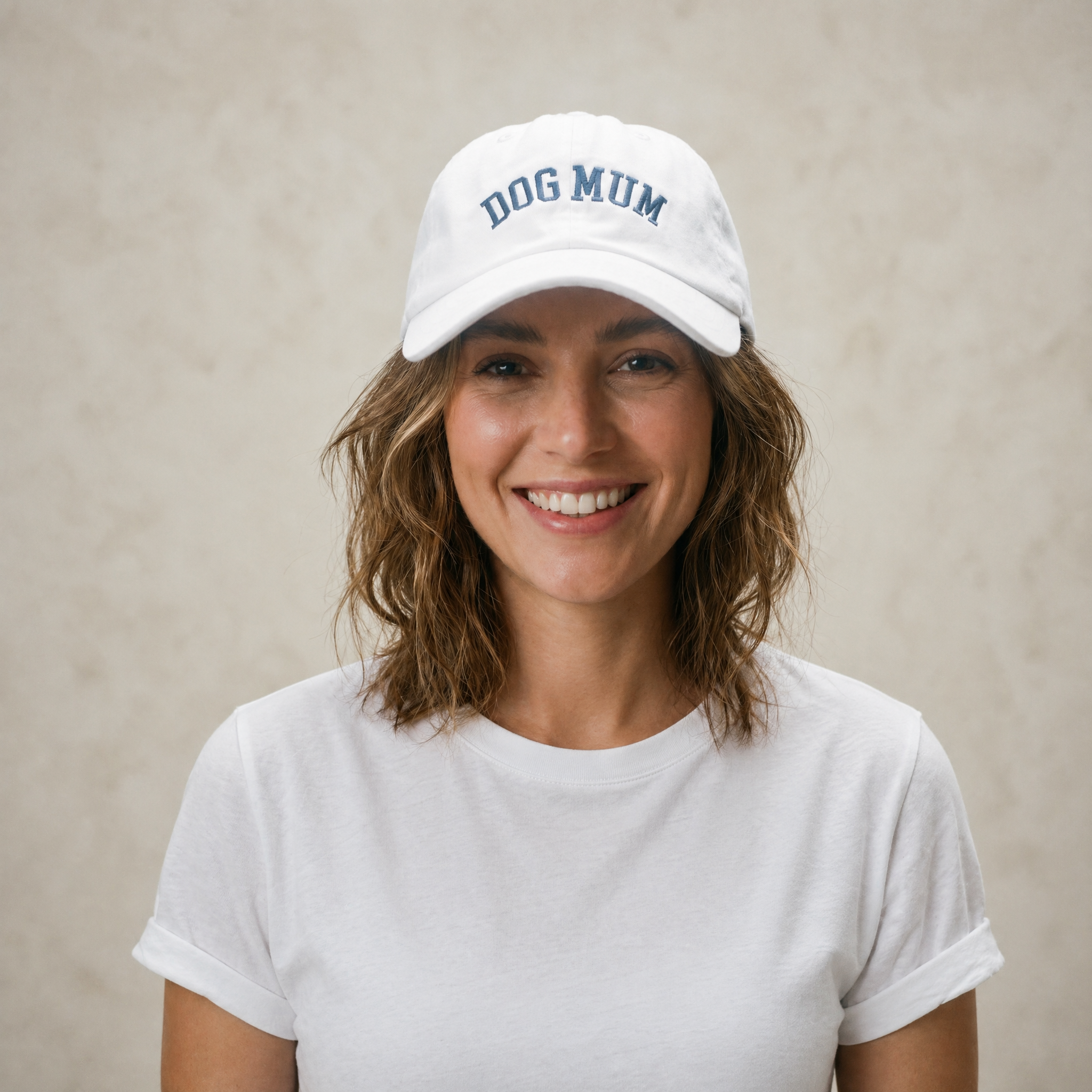Dog Mum Cap White & Navy.png