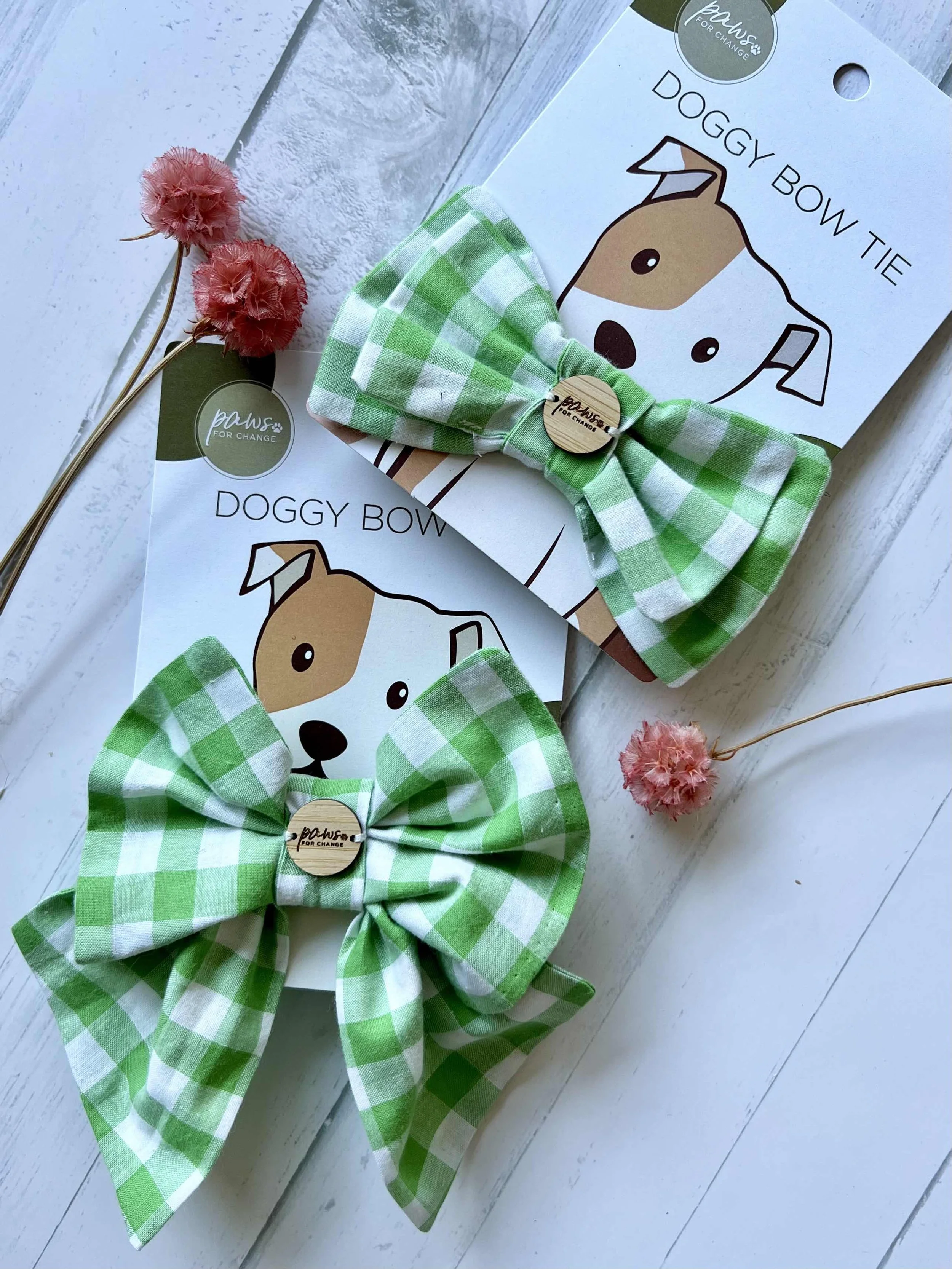 Green Check Doggy Bow Ties.jpg