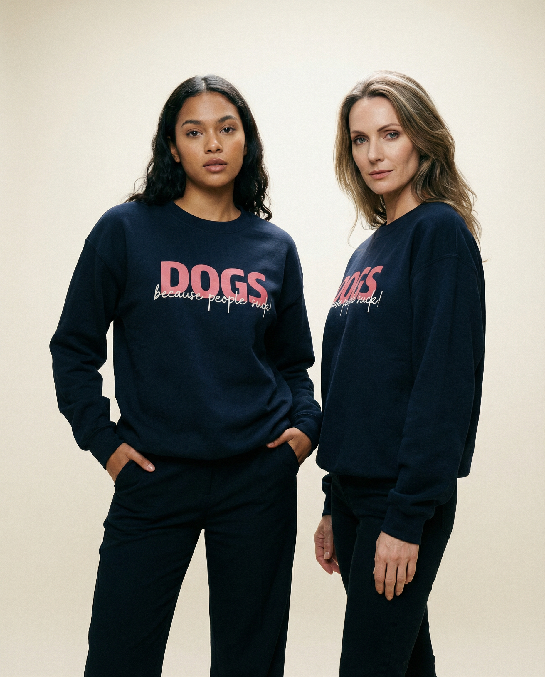 Dogs Because People Suck Sweatshirt.png