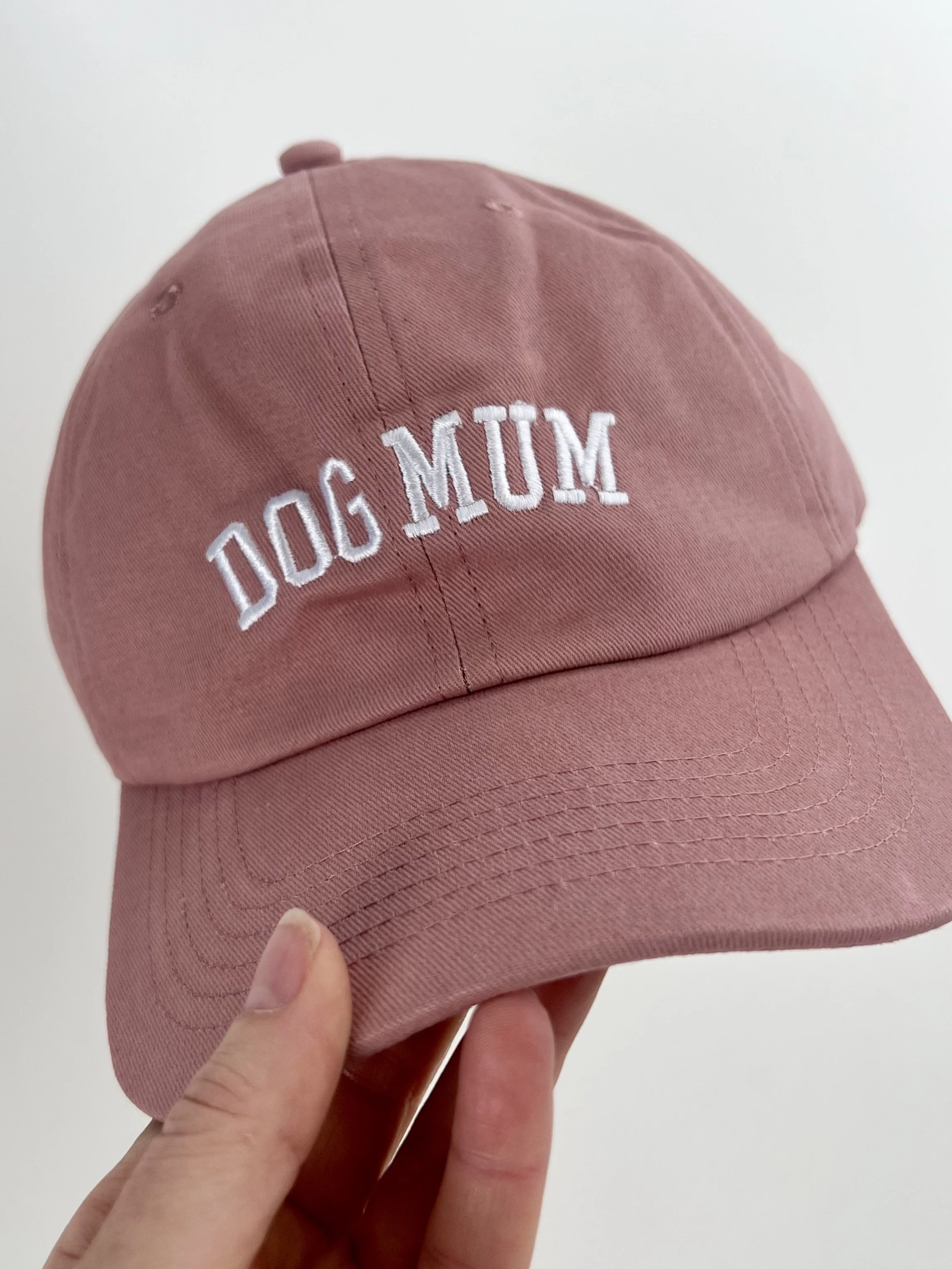 Dog Mum Cap in Pink:White.jpg