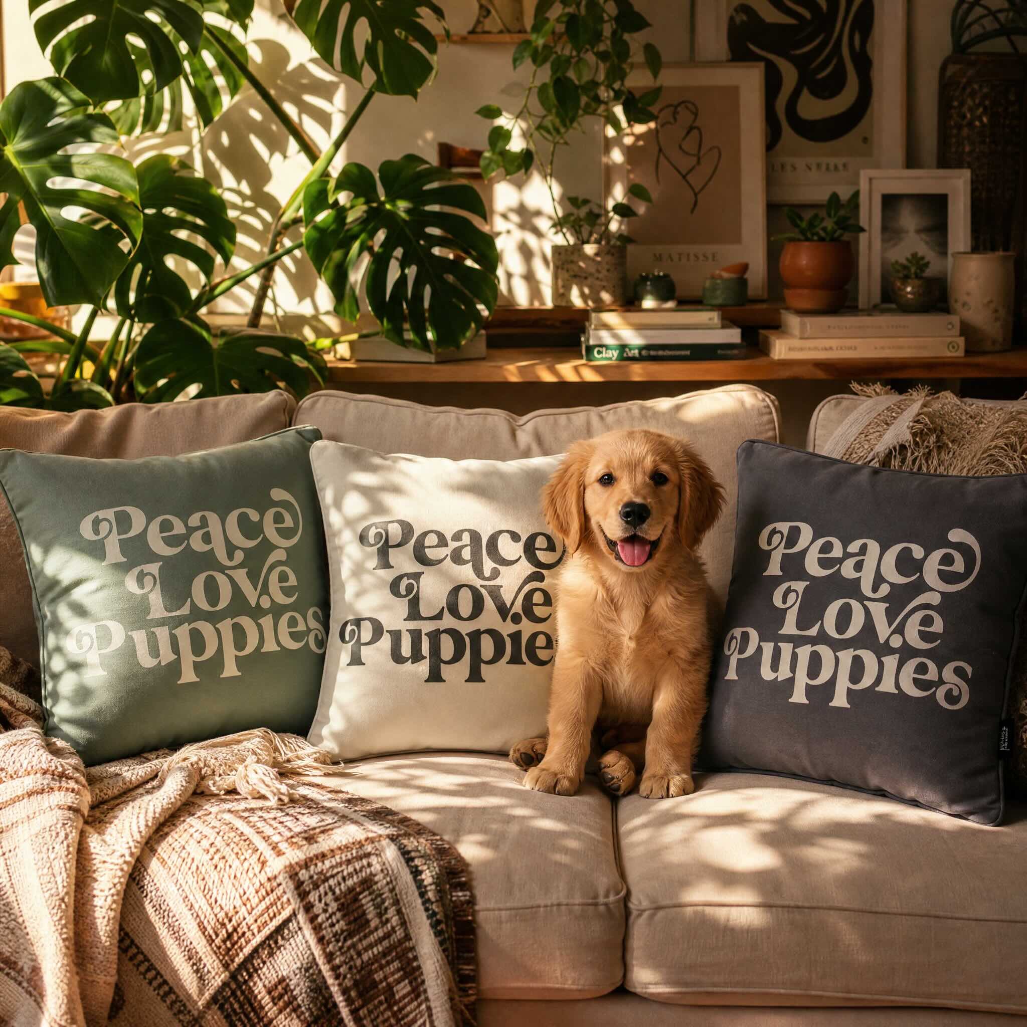Peace Love Puppies Cushion in 3 colours Low Res.jpg