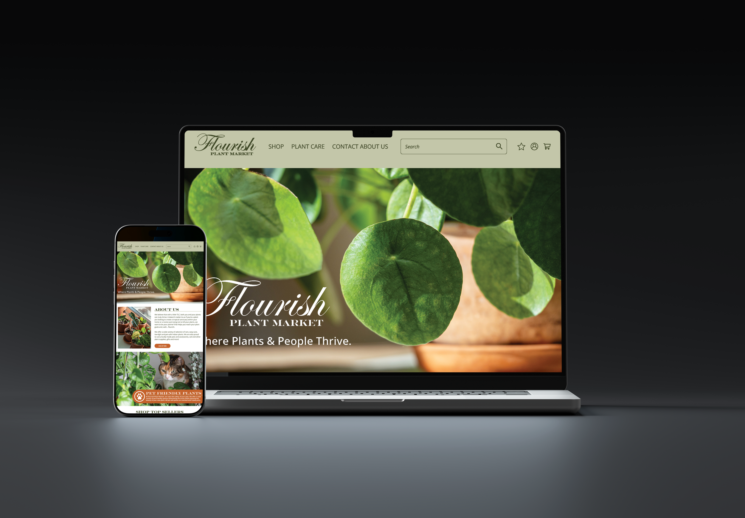 Flourish Plant Market Website Rebrand