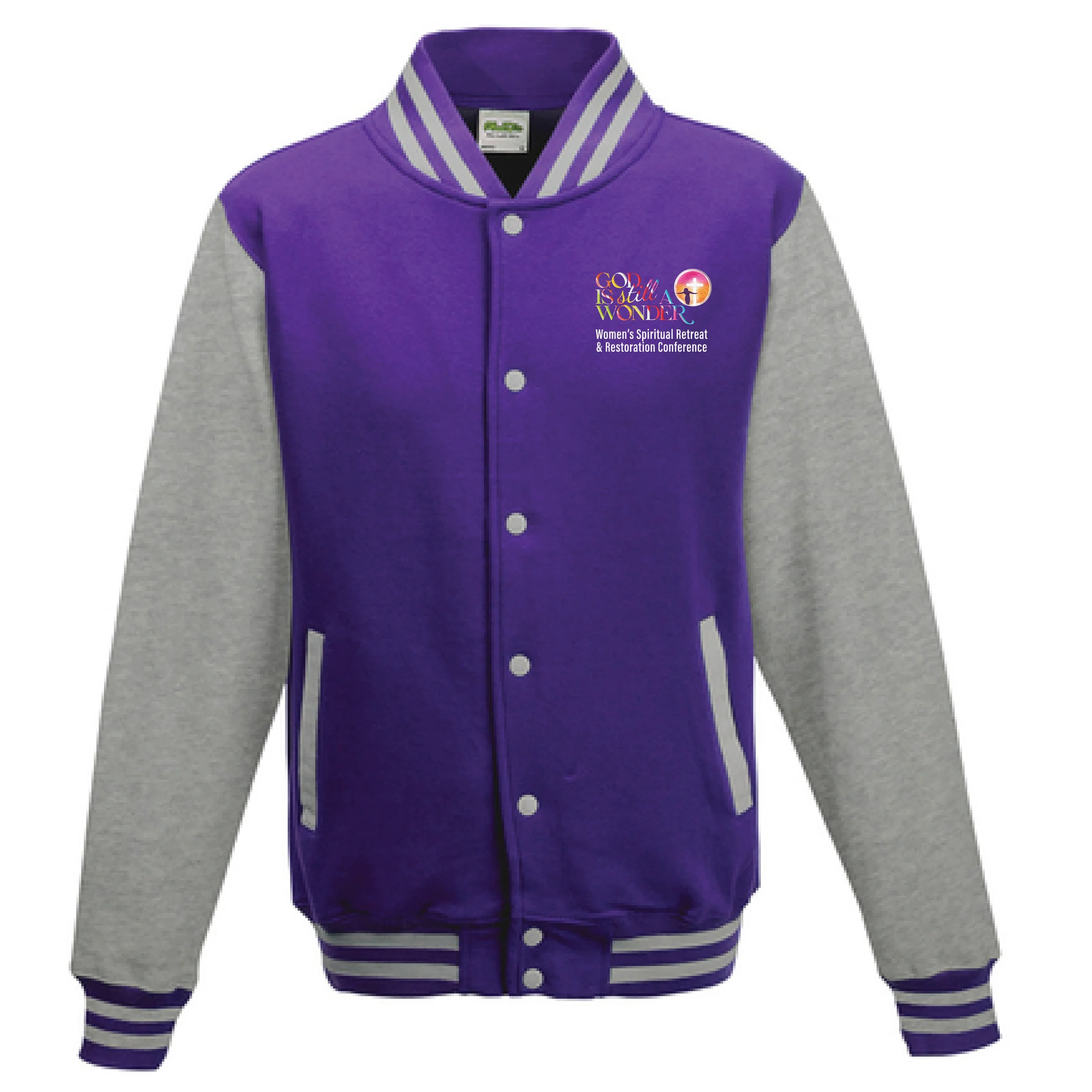   Baseball Jacket   Purple (S-3XL) – $60  