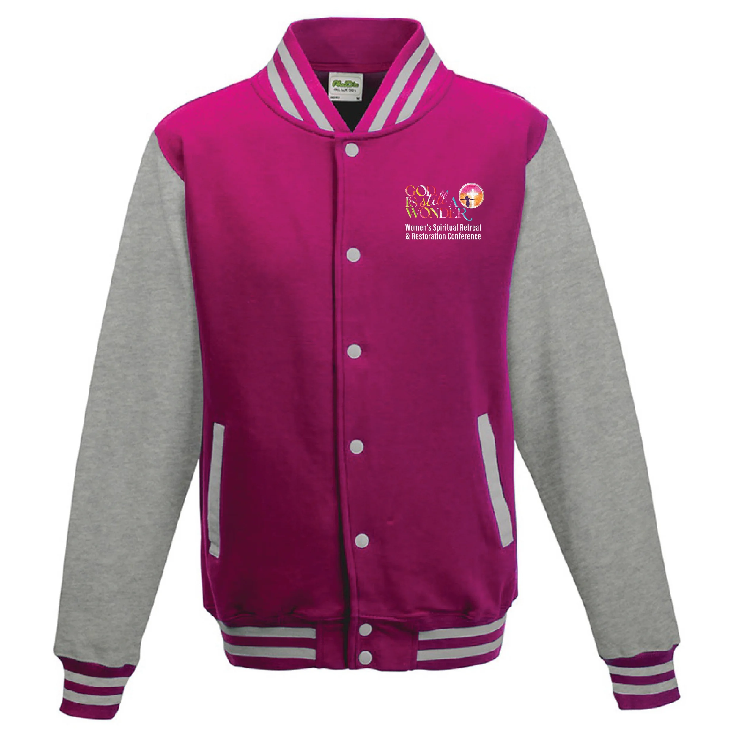  Baseball Jacket   Fuchsia (S-3XL) – $60  