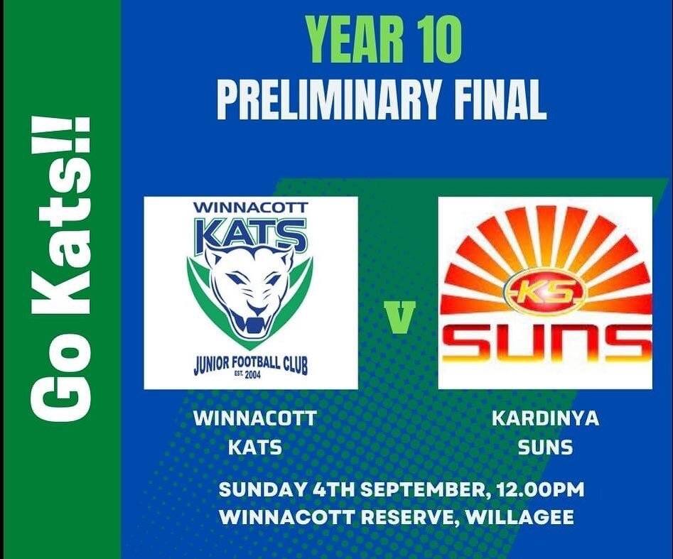 Junior News!
Our Year 10's have spent the past 6 weeks training with us and you can see they are a great bunch of lads who love their footy and love getting amongst it at training. This Sunday they play their Preliminary Final. Win this and they are 