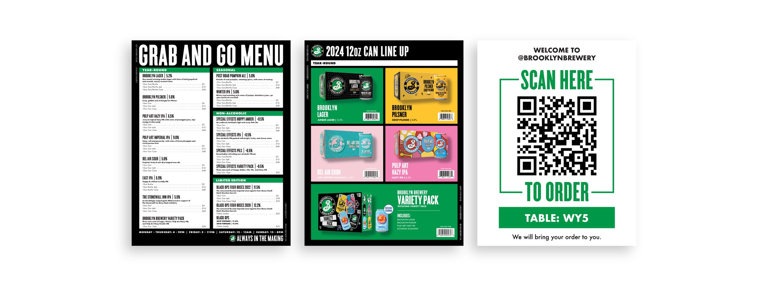 On-prem documents used in the Tasting Room such as menus, product related documentation, and misc. projects