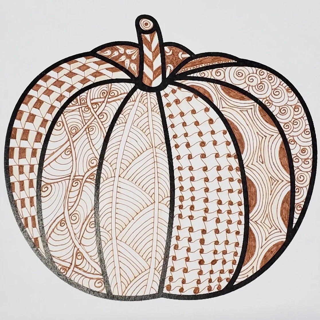 Zentangle Renaissance Pumpkin