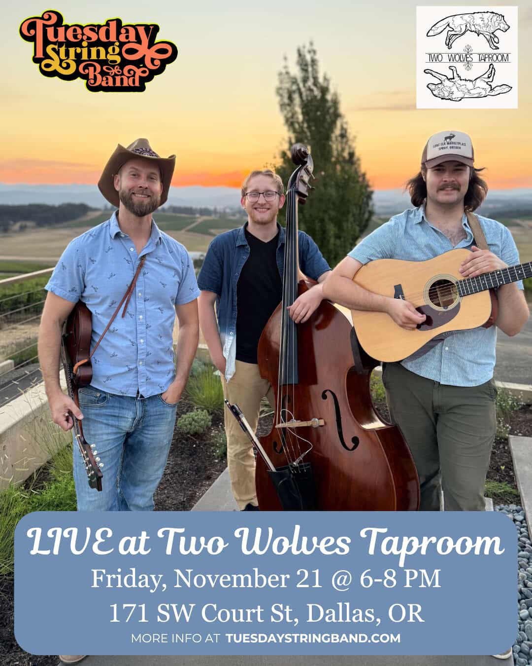 Live music with Tuesday String Band