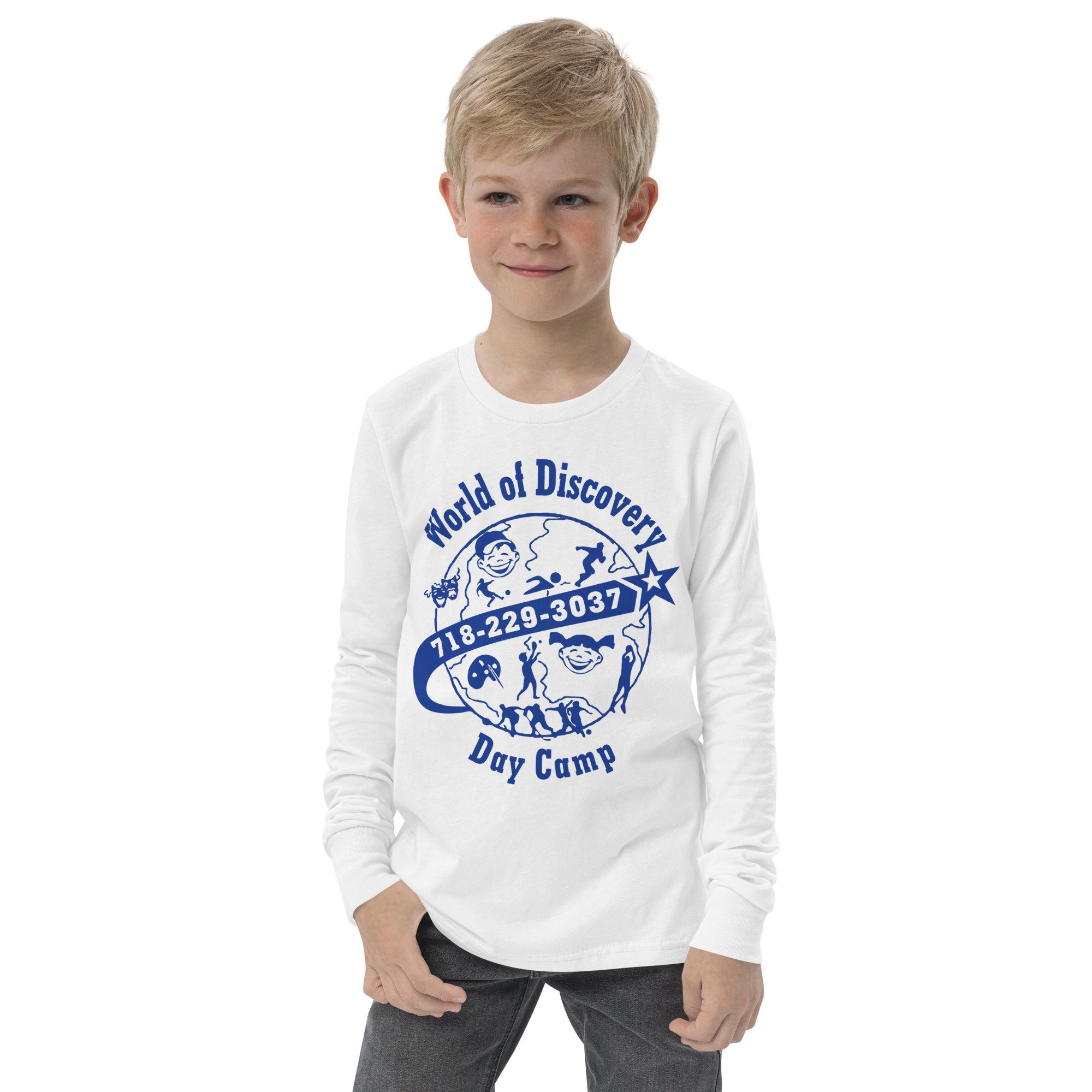 Youth long sleeve tee — World of Discovery Day Camp