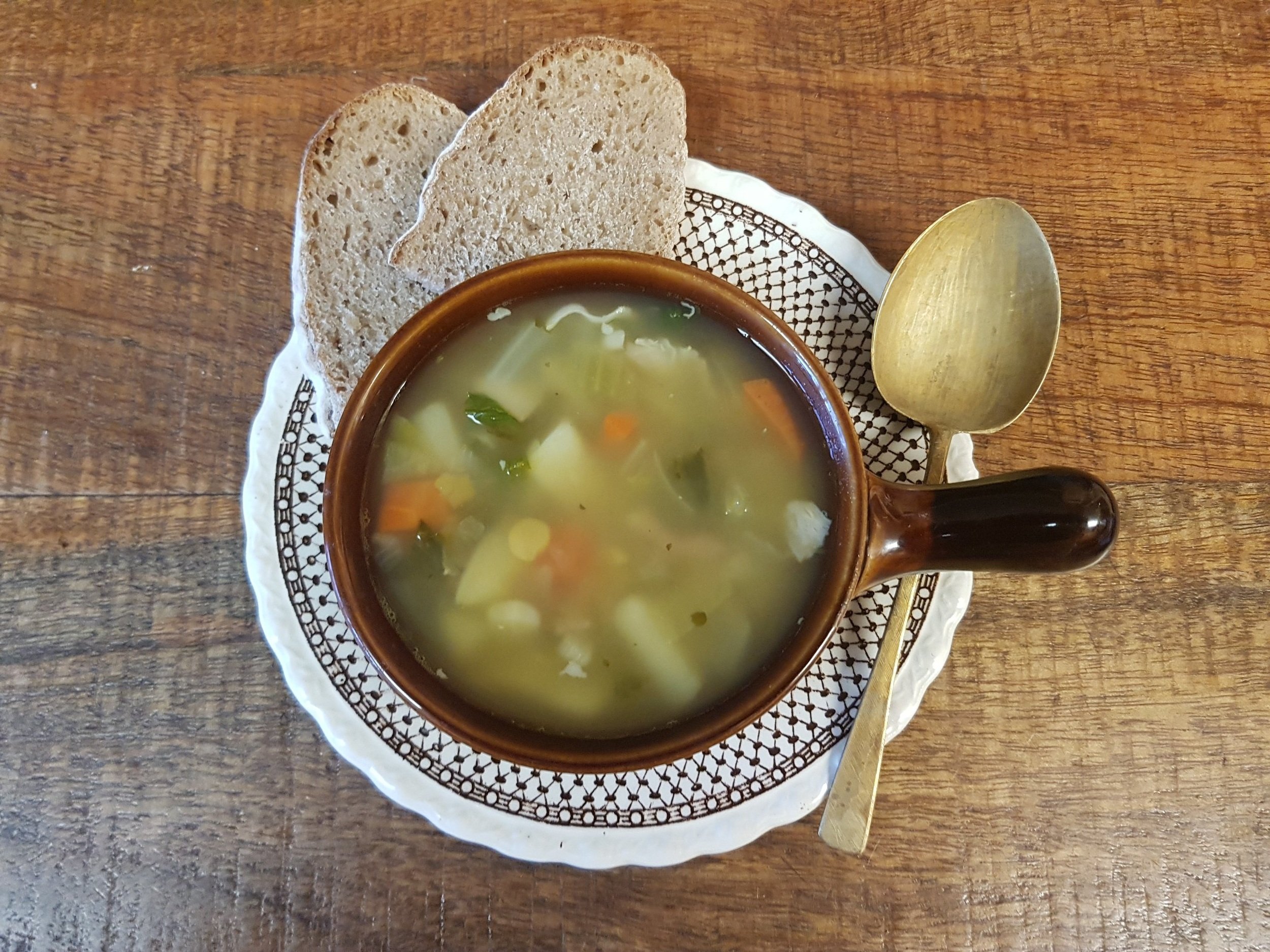 Coarse texture Split Pea soup