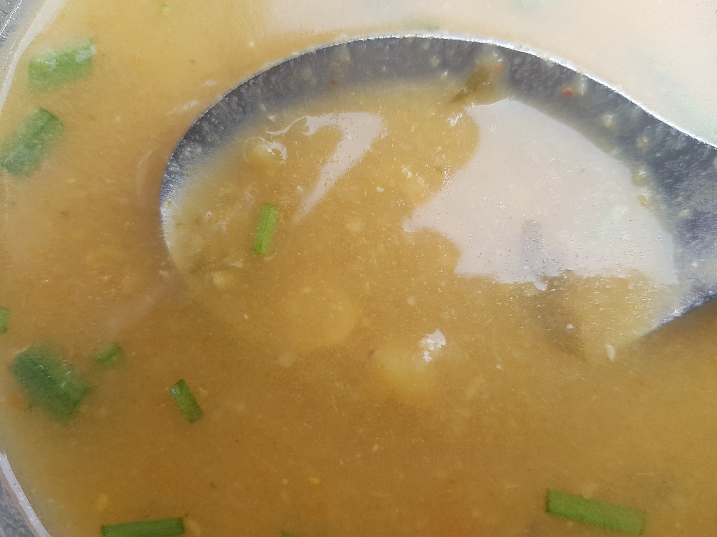 Partially Puree Split Pea Soup 