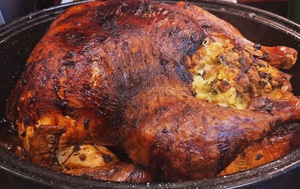 Herb-Infused Roast Turkey with Rustic Stuffing
