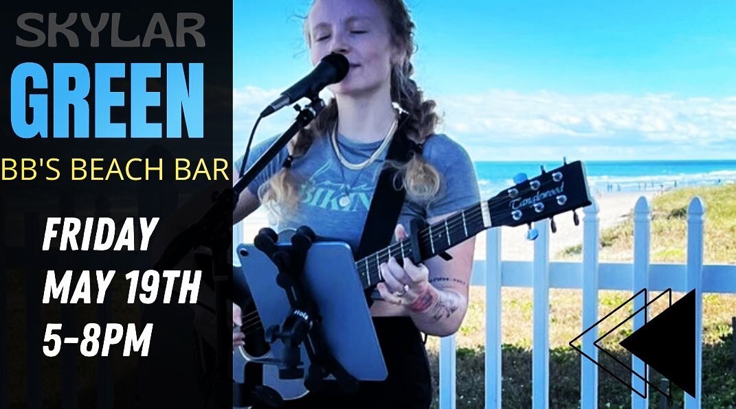 It&rsquo;s finally Friday!!
BB&rsquo;s has SKYLAR GREEN from 5-8pm tonight!!
Don&rsquo;t miss it!
See you on the beach!
☀️🌴🎶🍹🍻