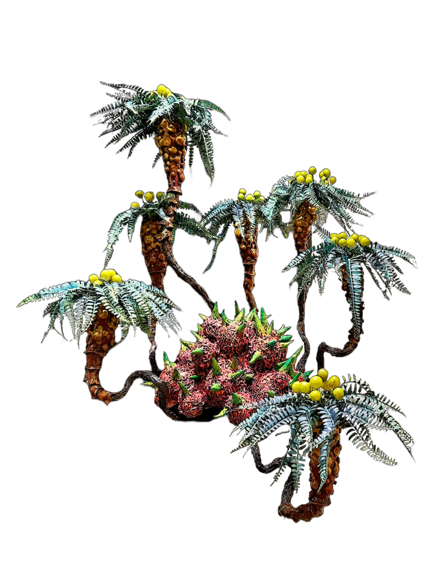 Mace Footed Palm Fern