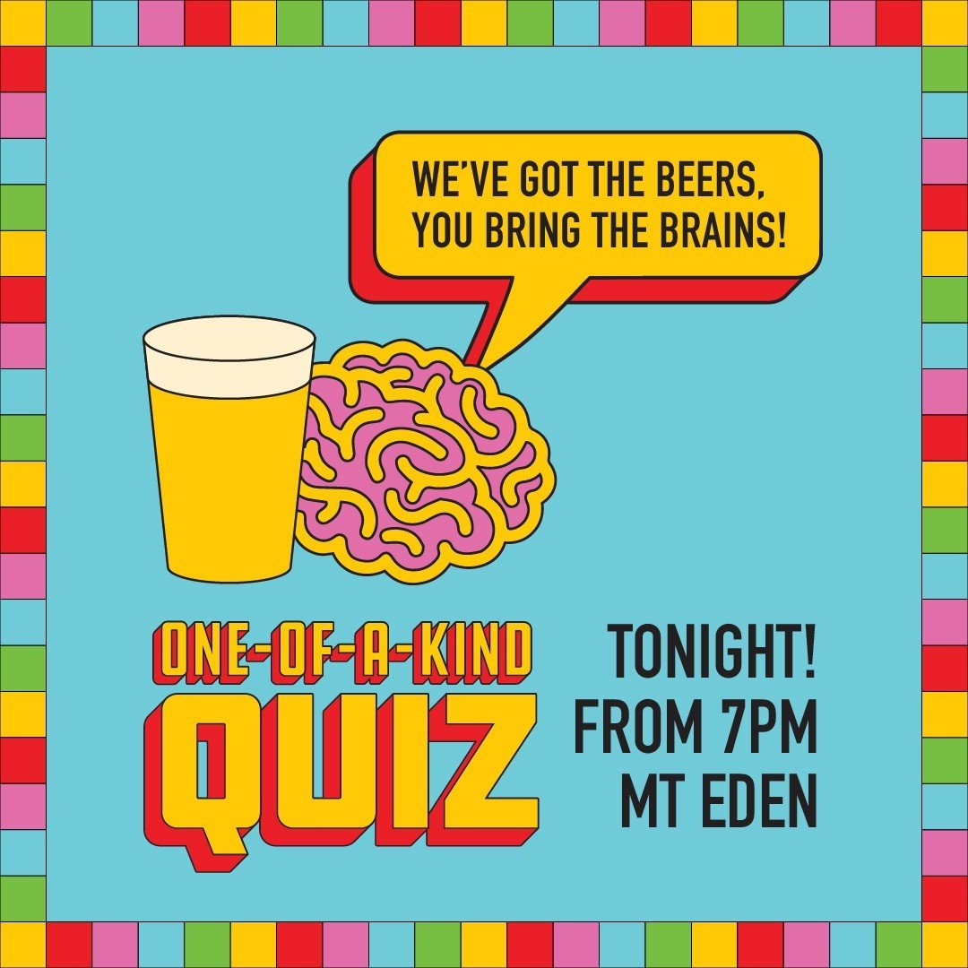 It's back for another week! ⁠
⁠
Join us on tonight from 7pm 🧠⁠
⁠
Mt Eden ⁠
⁠
#quiznight #trivia #oneofakindquiz