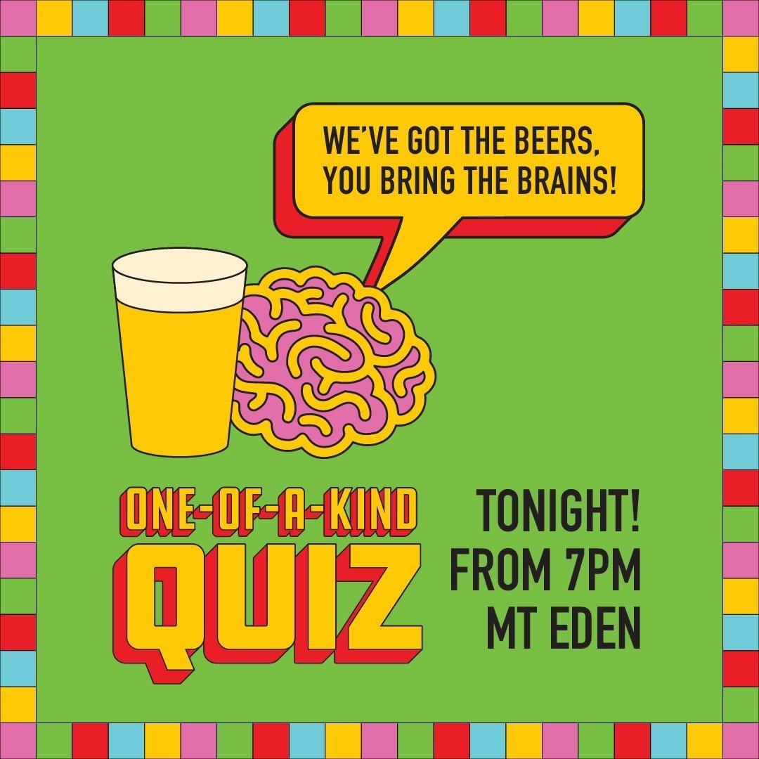 It's trivia night! ⁠
⁠
Join us on tonight from 7pm 🧠⁠
⁠
Mt Eden ⁠
⁠
#quiznight #trivia #oneofakindquiz