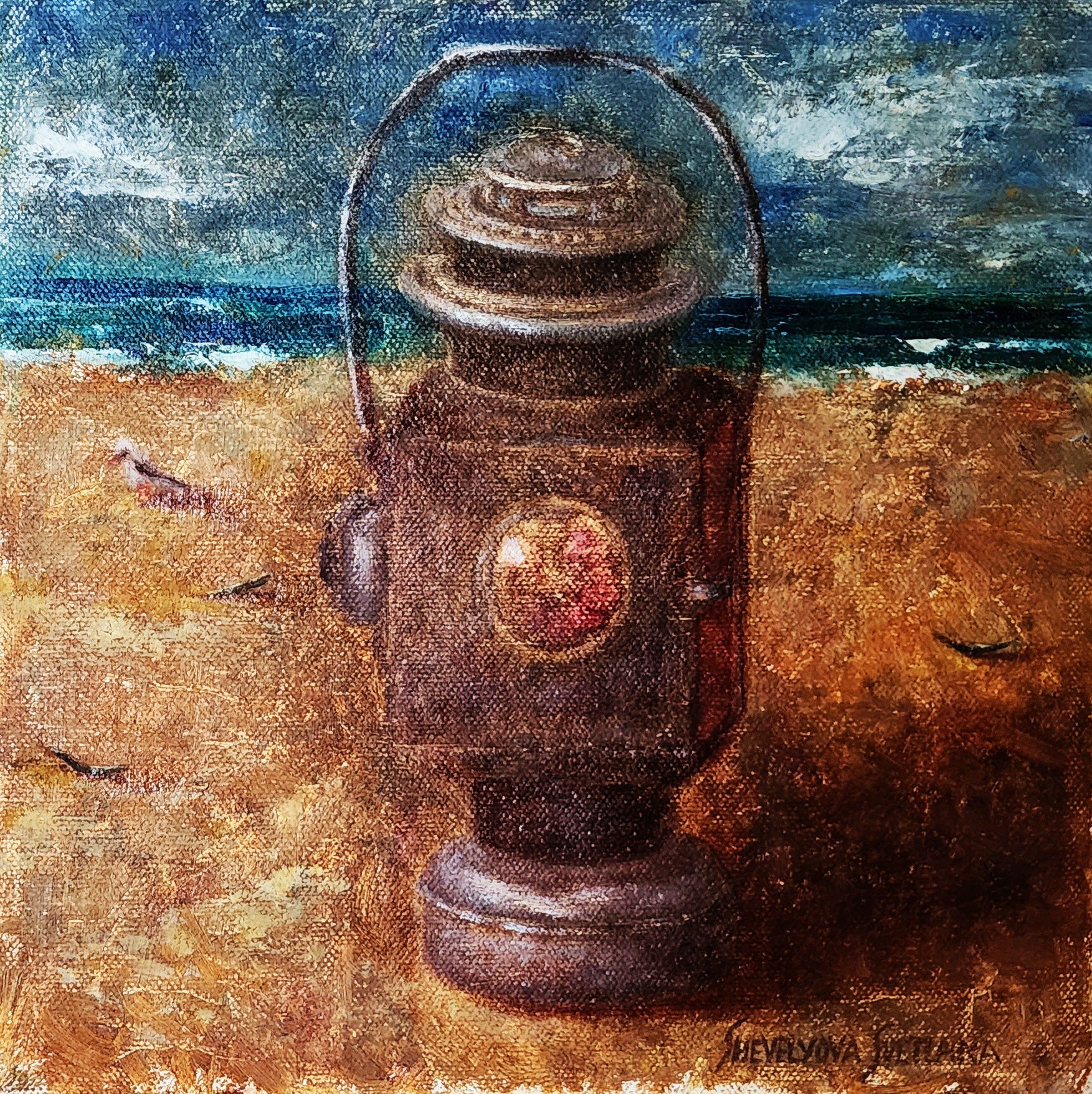 Forgotten Lighthouse, oil, 20 x 20 cm