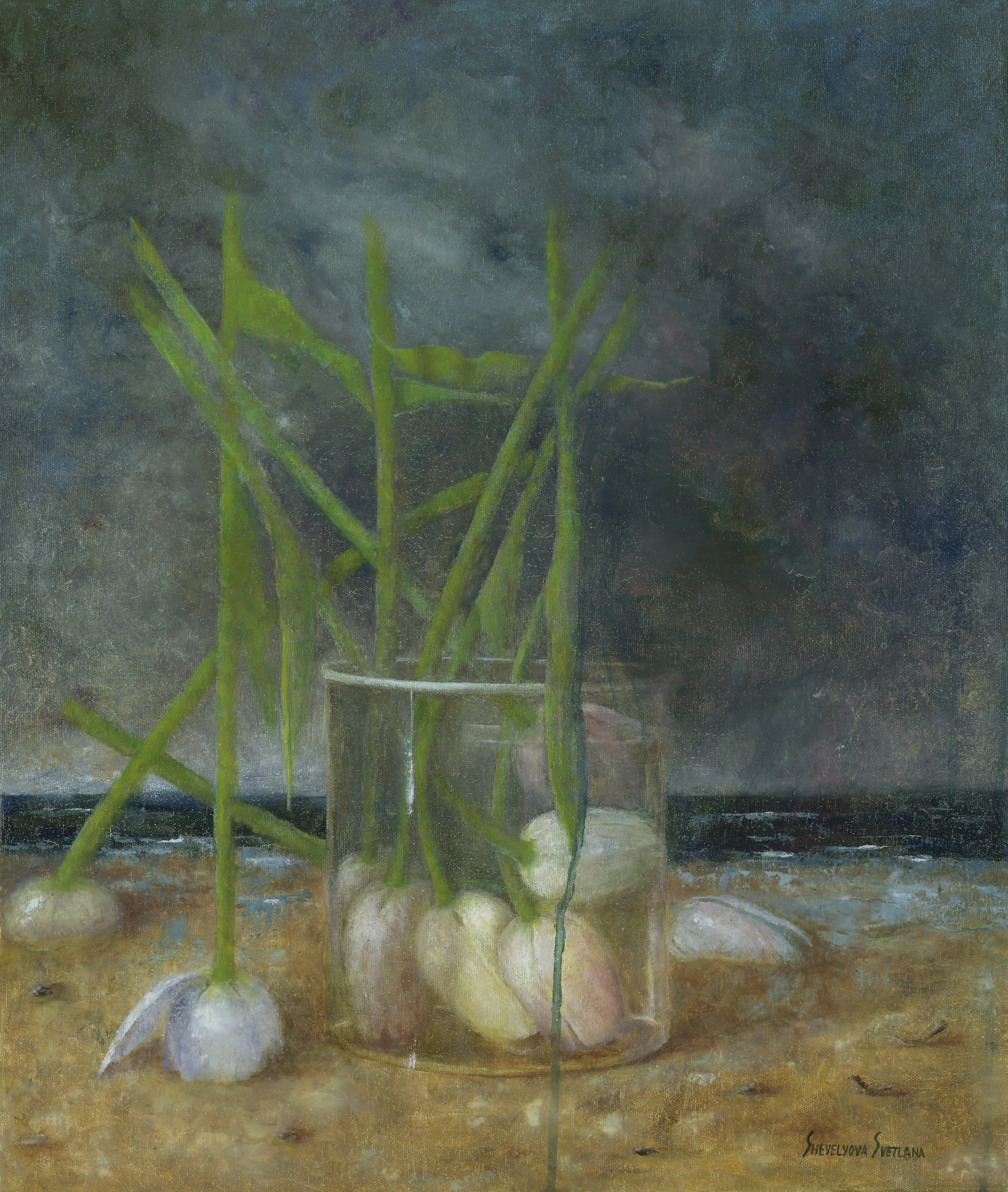Rising, Not Sinking, oil, 60 x 50 cm