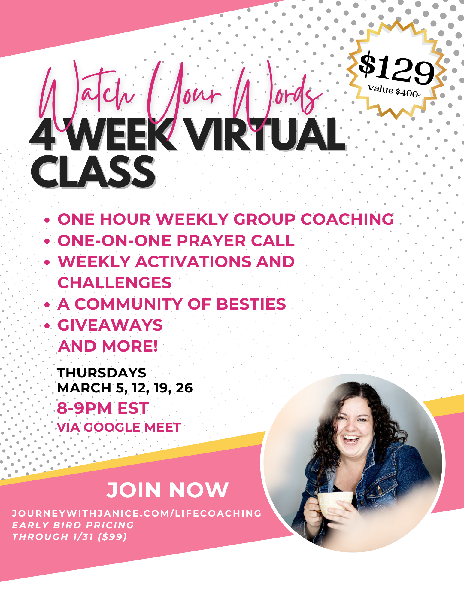 Watch Your Words 4-Week Virtual Class