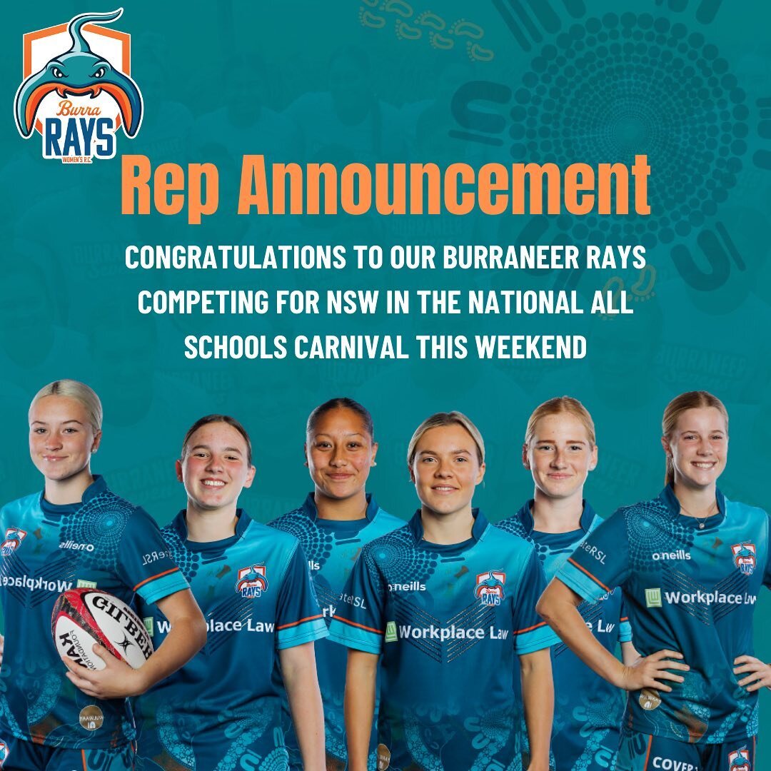 REP ANNOUNCEMENT

Congrats to our Burraneer Rays competing for NSW in the National All Schools carnival this weekend

Under 18s 
🔸Ella Koster
🔸Shaye Shipton
🔸Lailani Montgomery 
🔸Caitlyn Halse 

Under 16s 
🔸Sienna Montgomery 
🔸Manilita Takapaut