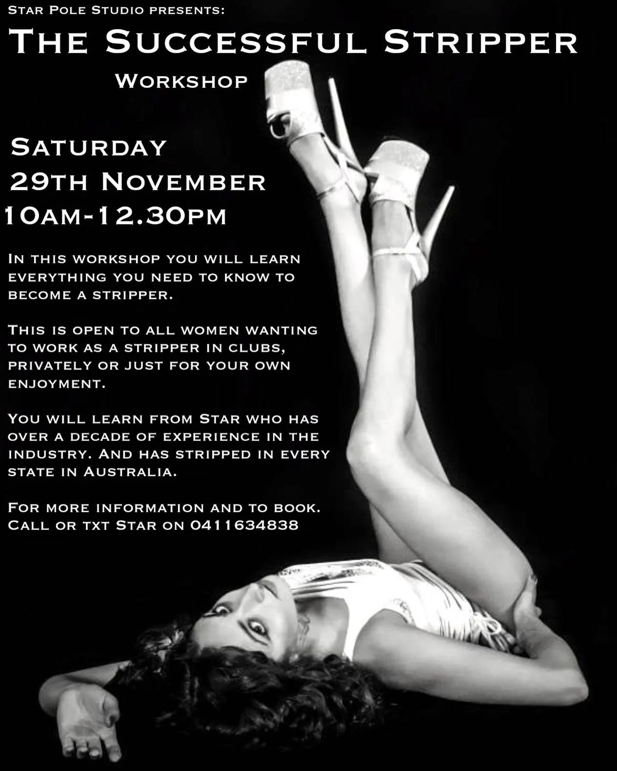 If you&rsquo;ve ever wanted to learn how to strip and give a lapdance , Nows your chance 🤩

Striptease and Lap Dance Workshop is in two,
👏👏👏 I&rsquo;m so excited for this, it&rsquo;s soooo much fun, and suitable for absolute beginners , no experi