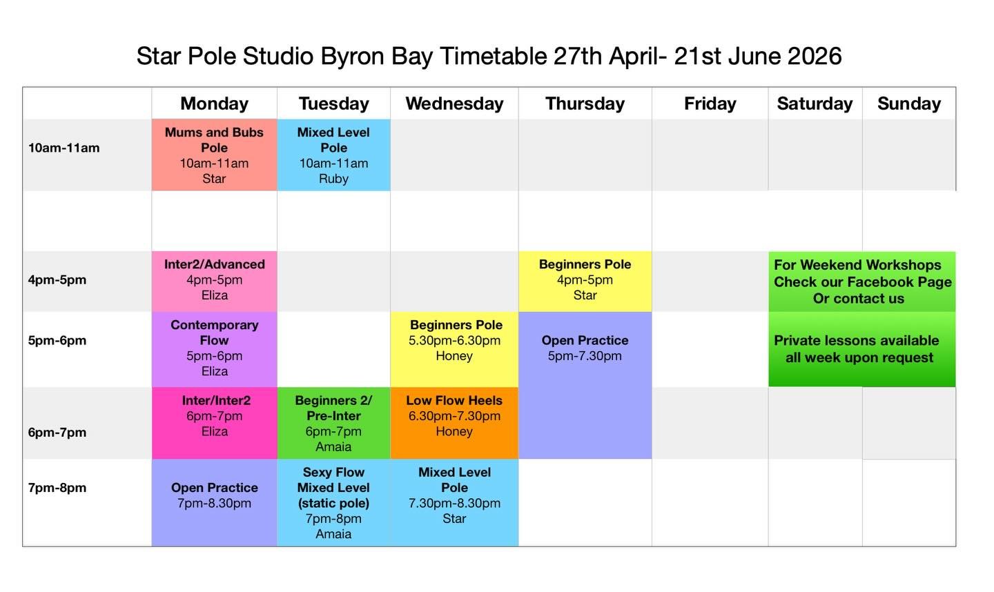 New Term Starting very soon, bookings are open. DM or call Star on 0411634838 if you have any questions. Looking forward to dancing with you 🤩