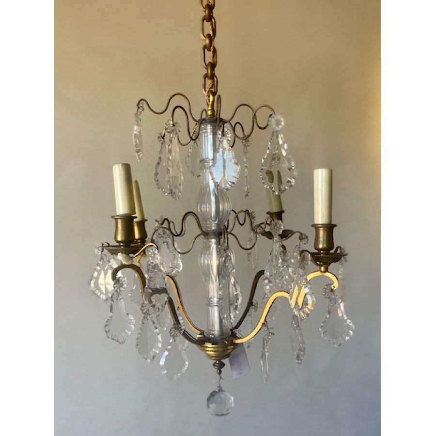 ANTIQUE CRYSTAL CHANDELIER