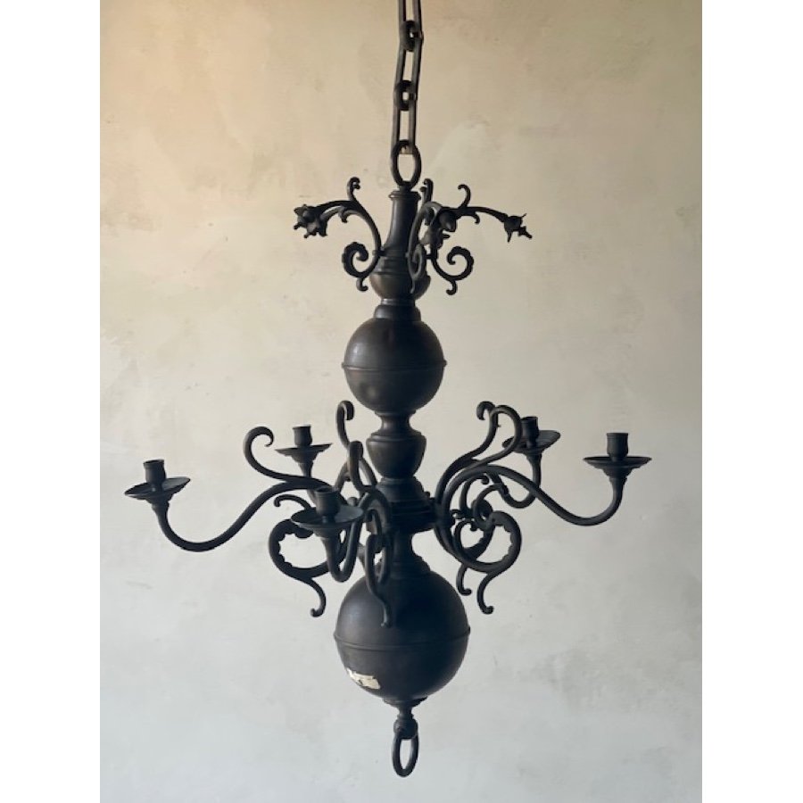 ANTIQUE BRASS CHANDELIER